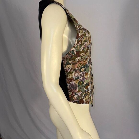 Vintage CLIO International Children Tapestry Vest Womens Size Large - Picture 6 of 13
